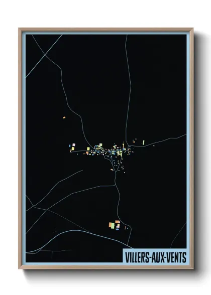 Une affiche de carte sur Villers-aux-Vents