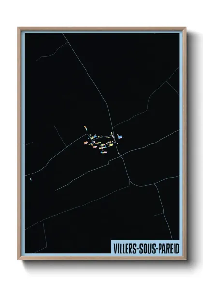 Une affiche de carte sur Villers-sous-Pareid