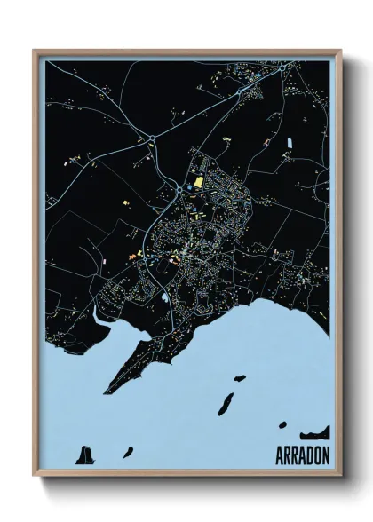 Une affiche de carte sur Arradon