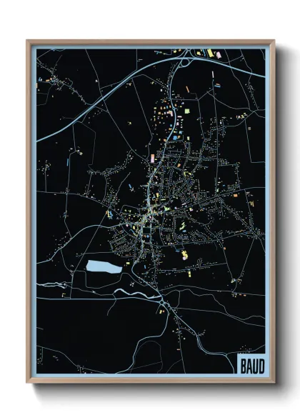 Une affiche de carte sur Baud