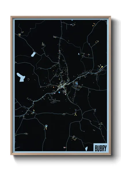 Une affiche de carte sur Bubry