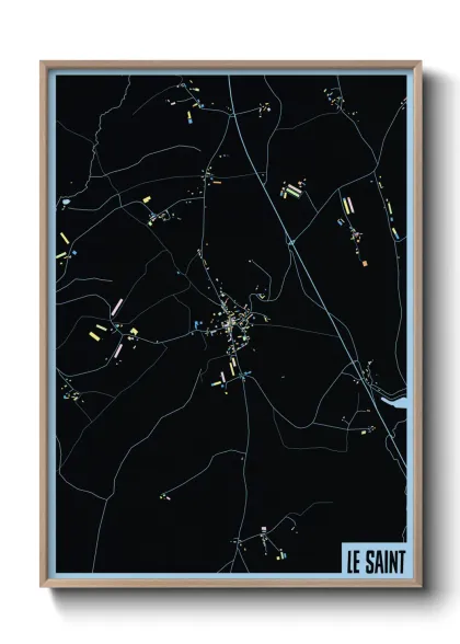 Une affiche de carte sur Le Saint