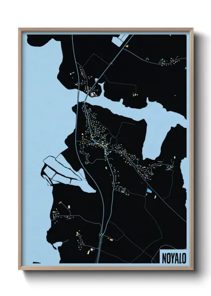 Une affiche de carte sur Noyalo