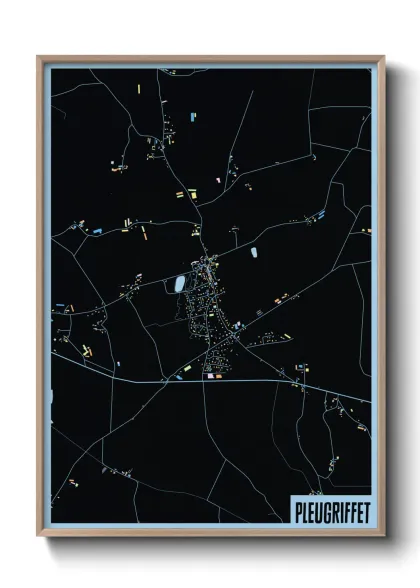 Une affiche de carte sur Pleugriffet