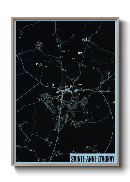 Une affiche de carte sur Sainte-Anne-d'Auray