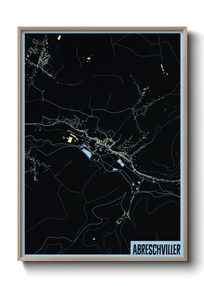 Une affiche de carte sur Abreschviller