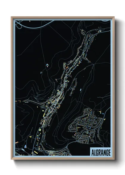 Une affiche de carte sur Algrange