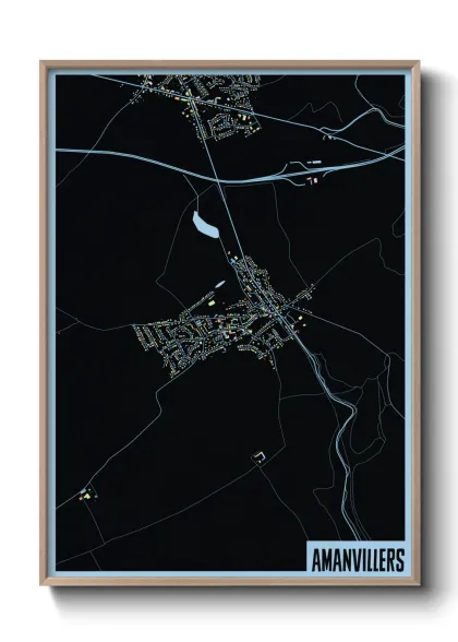 Une affiche de carte sur Amanvillers