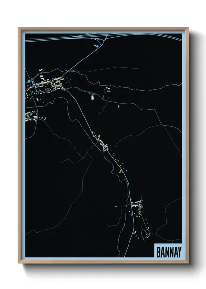 Une affiche de carte sur Bannay