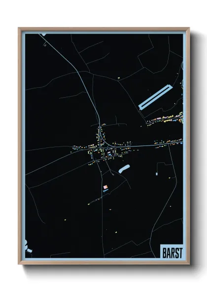 Une affiche de carte sur Barst