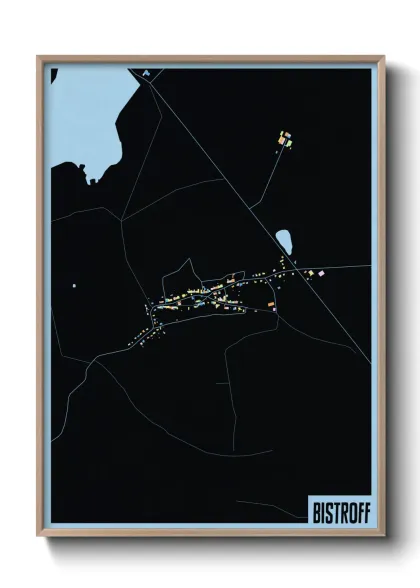 Une affiche de carte sur Bistroff