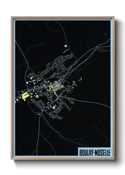 Une affiche de carte sur Boulay-Moselle