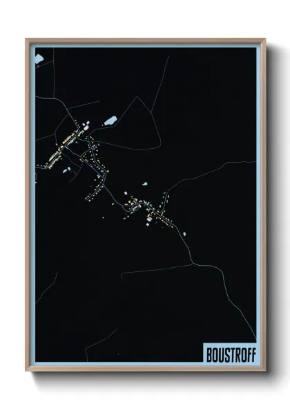 Une affiche de carte sur Boustroff