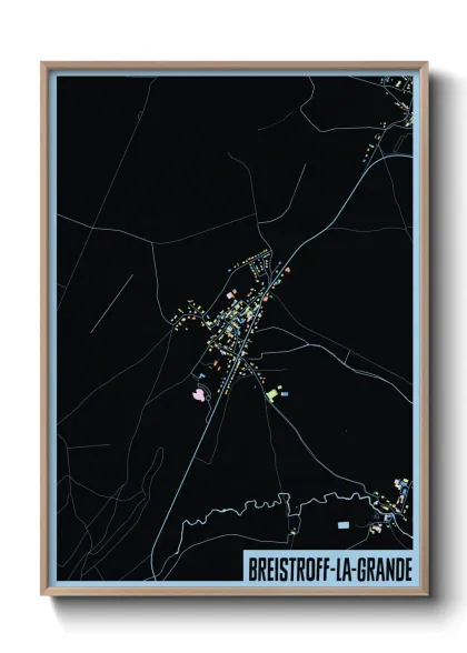 Une affiche de carte sur Breistroff-la-Grande