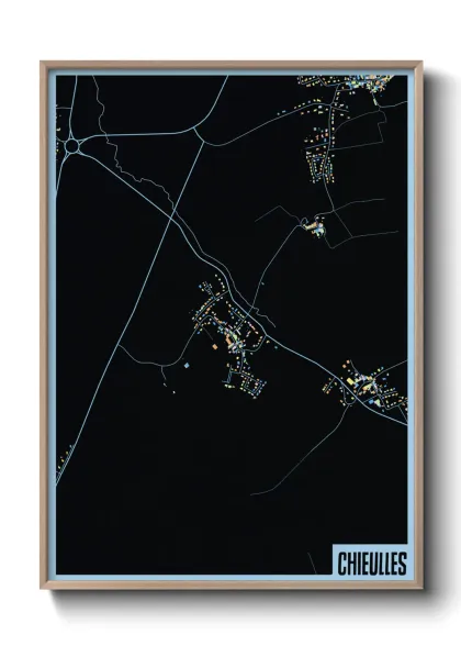 Une affiche de carte sur Chieulles