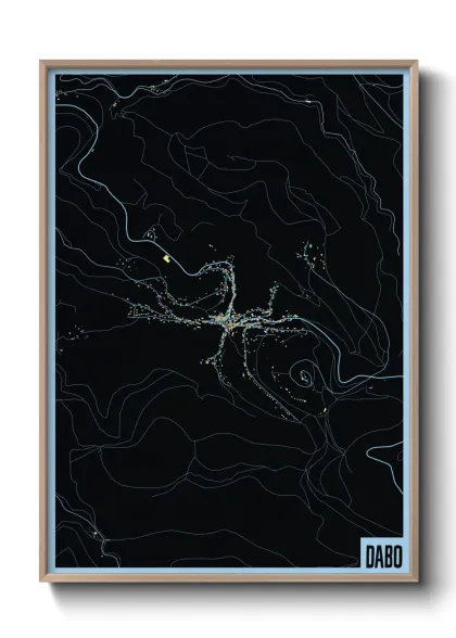 Une affiche de carte sur Dabo