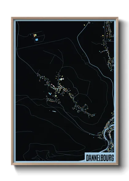 Une affiche de carte sur Dannelbourg