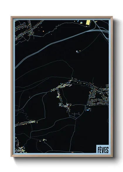 Une affiche de carte sur Fèves
