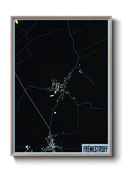 Une affiche de carte sur Frémestroff