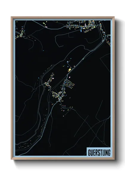 Une affiche de carte sur Guerstling