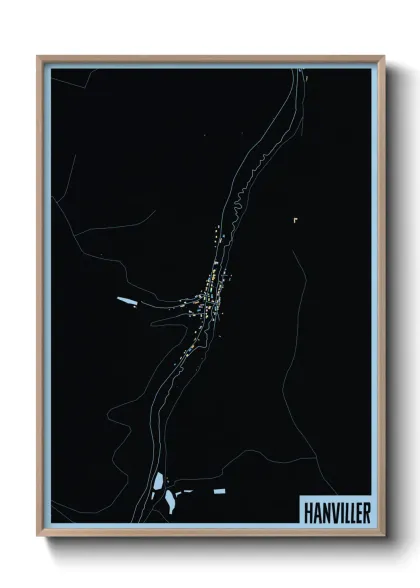 Une affiche de carte sur Hanviller