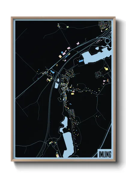 Une affiche de carte sur Imling