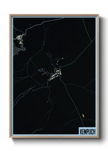 Une affiche de carte sur Kemplich