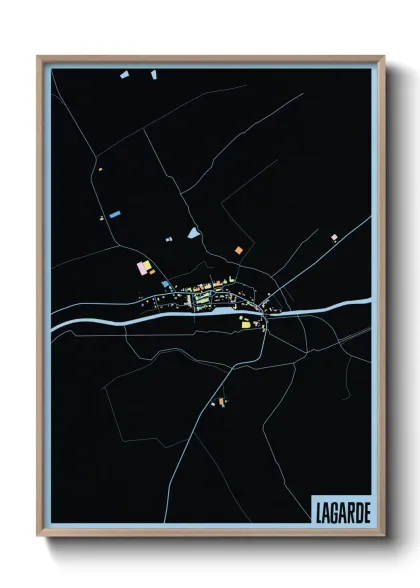 Une affiche de carte sur Lagarde