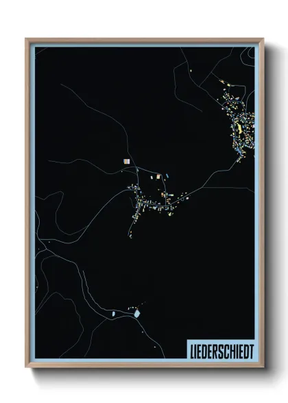 Une affiche de carte sur Liederschiedt