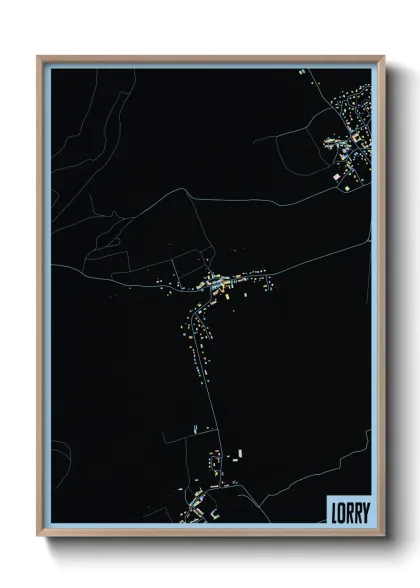 Une affiche de carte sur Lorry