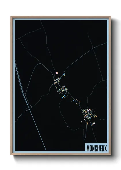 Une affiche de carte sur Moncheux