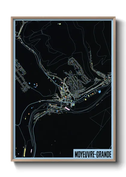 Une affiche de carte sur Moyeuvre-Grande