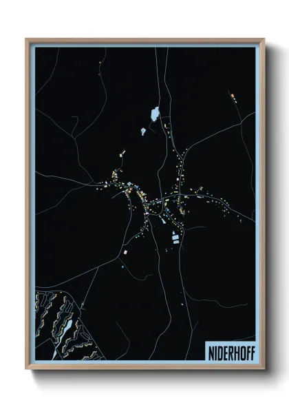 Une affiche de carte sur Niderhoff