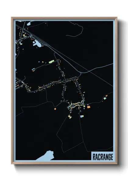 Une affiche de carte sur Racrange