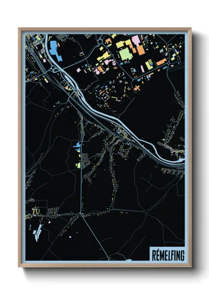 Une affiche de carte sur Rémelfing