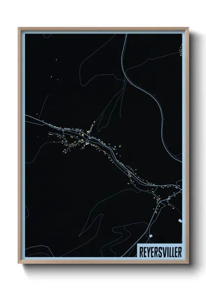 Une affiche de carte sur Reyersviller