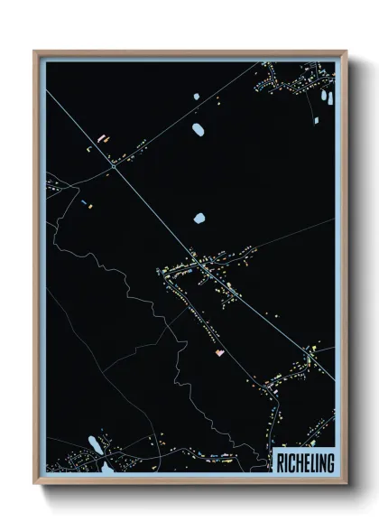 Une affiche de carte sur Richeling