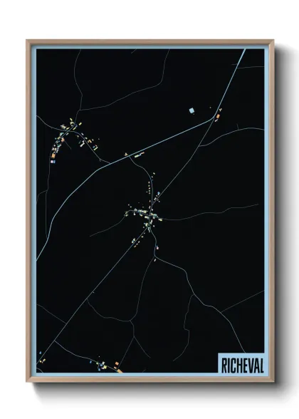 Une affiche de carte sur Richeval