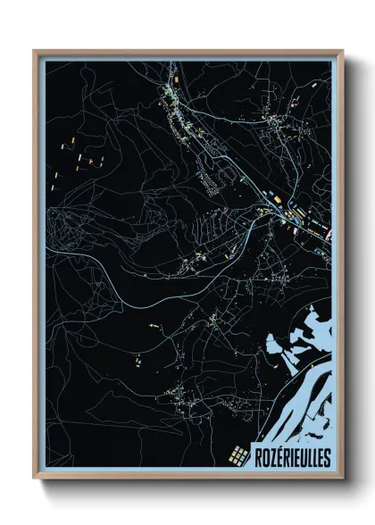 Une affiche de carte sur Rozérieulles