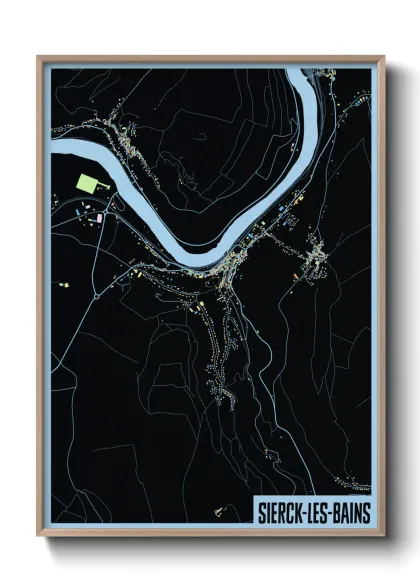 Une affiche de carte sur Sierck-les-Bains