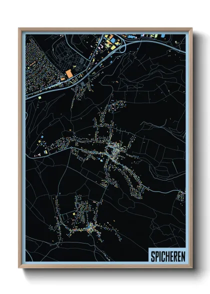 Une affiche de carte sur Spicheren