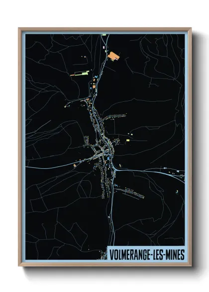 Une affiche de carte sur Volmerange-les-Mines