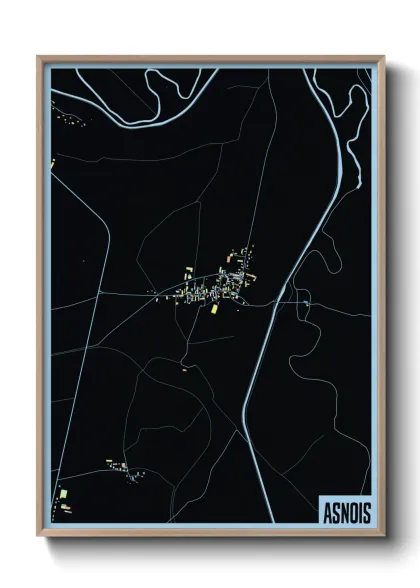 Une affiche de carte sur Asnois