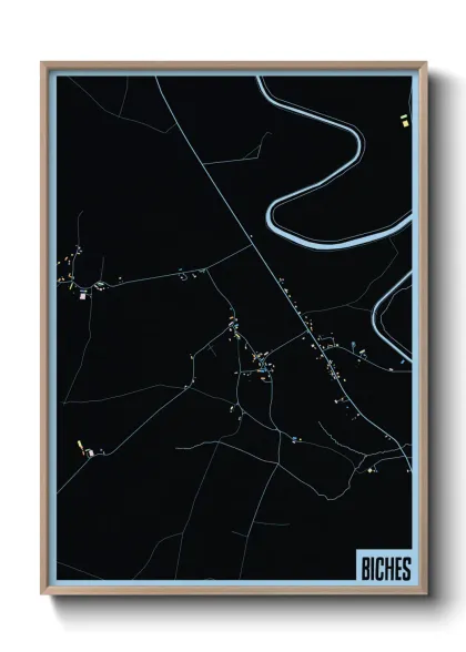 Une affiche de carte sur Biches