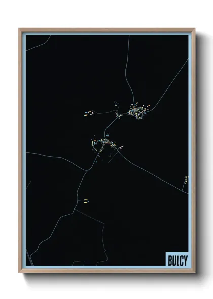 Une affiche de carte sur Bulcy