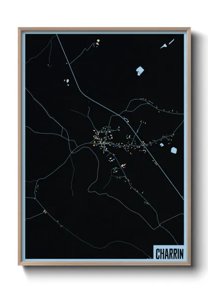 Une affiche de carte sur Charrin
