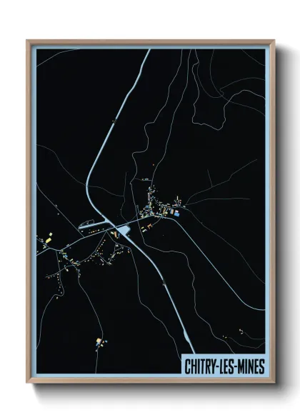 Une affiche de carte sur Chitry-les-Mines