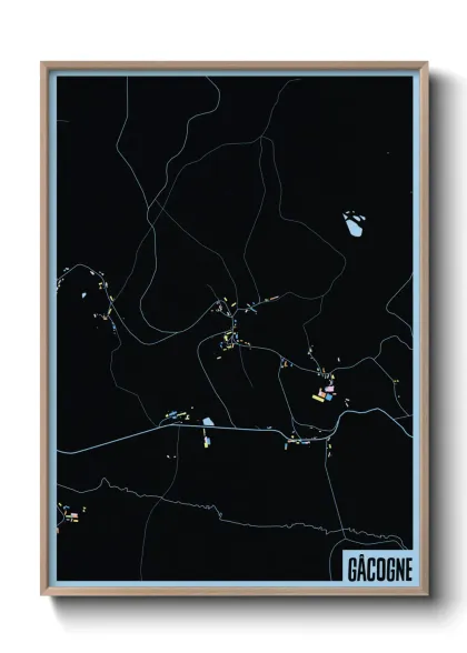 Une affiche de carte sur Gâcogne