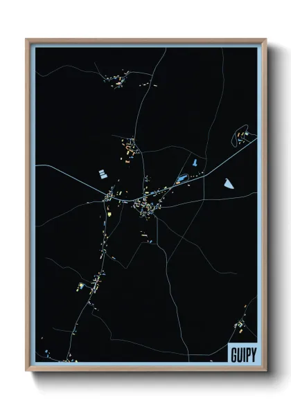 Une affiche de carte sur Guipy