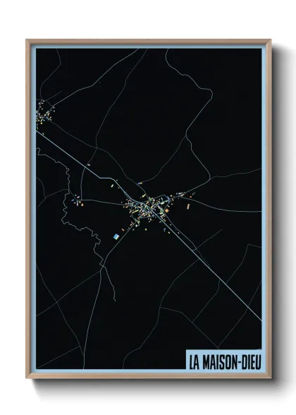 Une affiche de carte sur La Maison-Dieu